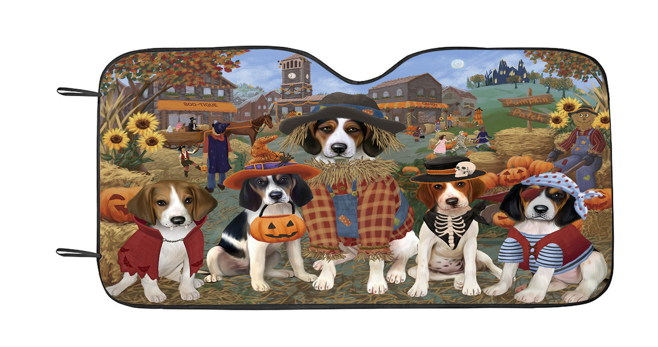 Halloween 'Round Town Treeing Walker Coonhound Dogs Car Sun Shade