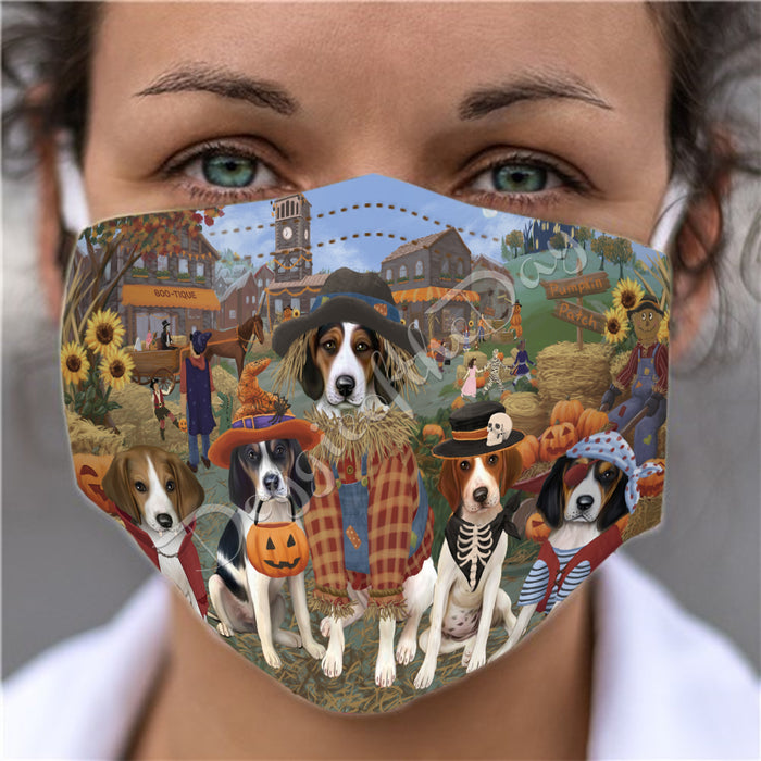 Halloween 'Round Town Treeing Walker Coonhound Dogs Face Mask FM50000