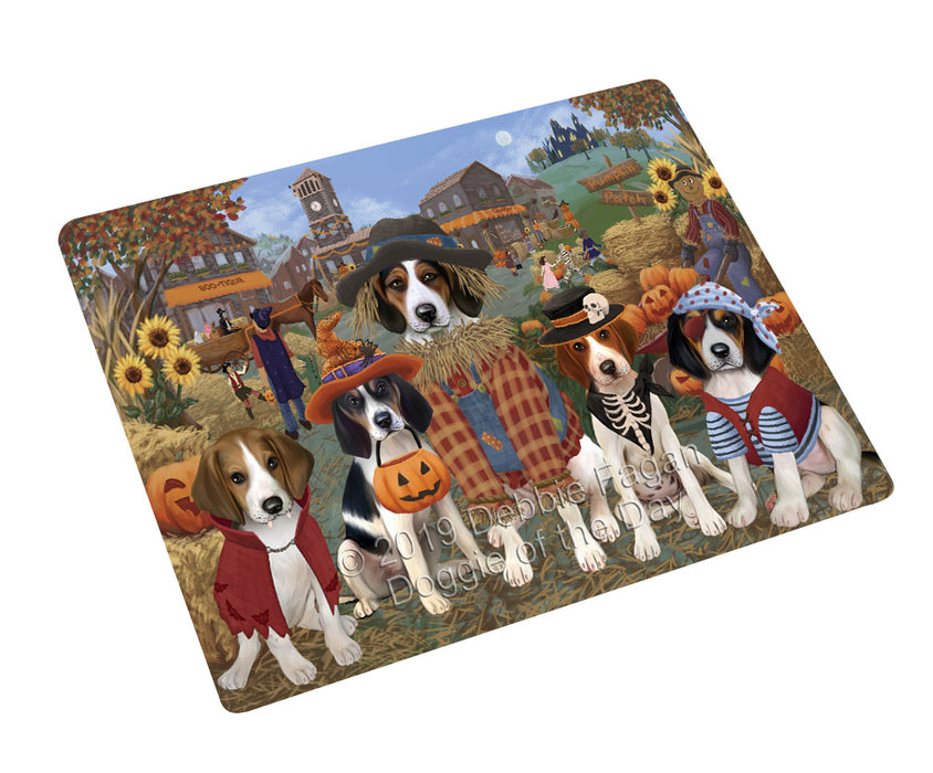 Halloween 'Round Town Treeing Walker Coonhound Dogs Cutting Board - For Kitchen - Scratch & Stain Resistant - Designed To Stay In Place - Easy To Clean By Hand - Perfect for Chopping Meats, Vegetables