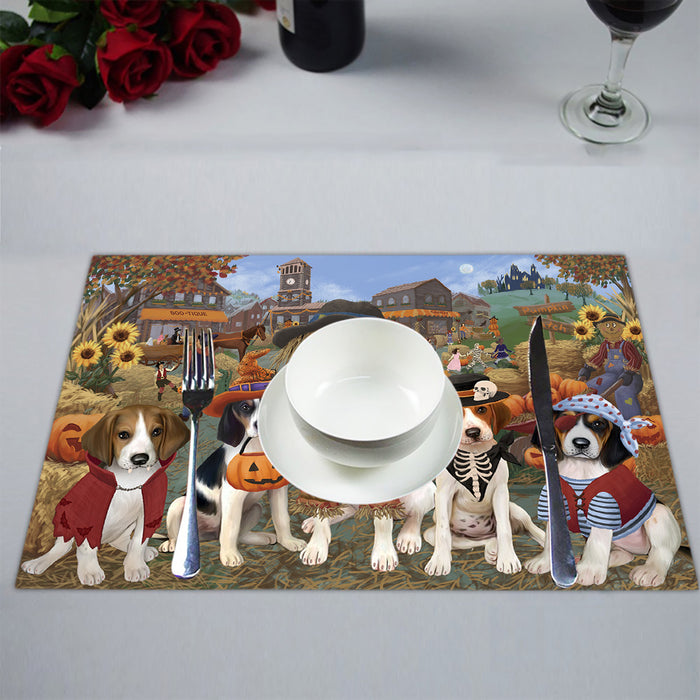 Halloween 'Round Town Treeing Walker Coonhound Dogs Placemat