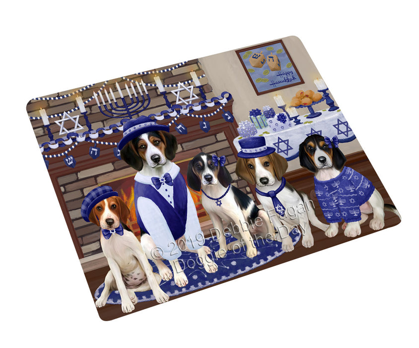 Happy Hanukkah Family Treeing Walker Coonhound Dogs Cutting Board - For Kitchen - Scratch & Stain Resistant - Designed To Stay In Place - Easy To Clean By Hand - Perfect for Chopping Meats, Vegetables