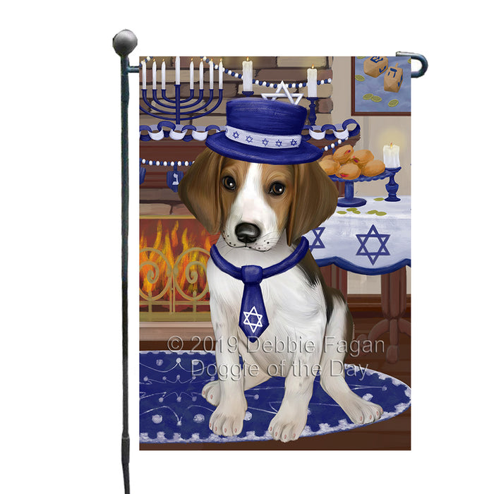 Happy Hanukkah Treeing Walker Coonhound Dog Garden Flag GFLG65846