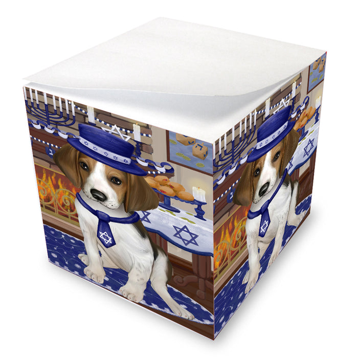 Happy Hanukkah Family Treeing Walker Coonhound Dogs Note Cube NOC-DOTD-A57660