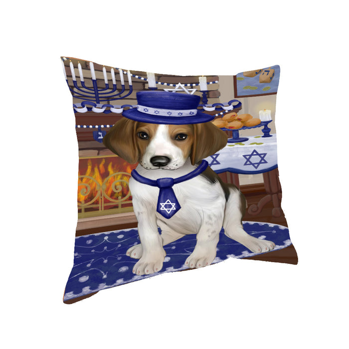 Happy Hanukkah Treeing Walker Coonhound Dog Pillow PIL85560
