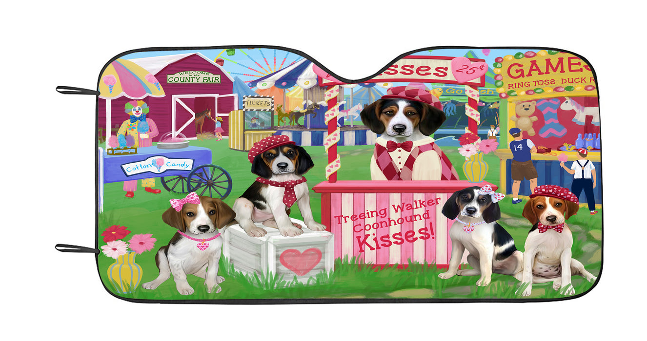 Carnival Kissing Booth Treeing Walker Coonhound Dogs Car Sun Shade