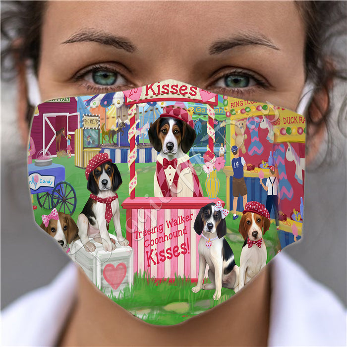 Carnival Kissing Booth Treeing Walker Coonhound Dogs Face Mask FM48091