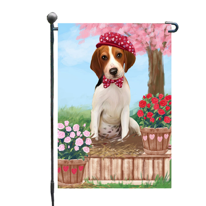 Personalized Rosie 25 Cent Kisses Treeing Walker Coonhound Dog Custom Garden Flag GFLG64818