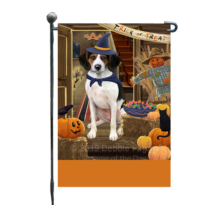 Personalized Enter at Own Risk Trick or Treat Halloween Treeing Walker Coonhound Dog Custom Garden Flags GFLG-DOTD-A59753