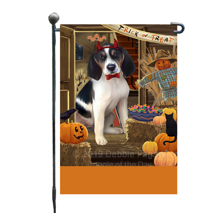 Personalized Enter at Own Risk Trick or Treat Halloween Treeing Walker Coonhound Dog Custom Garden Flags GFLG-DOTD-A59755