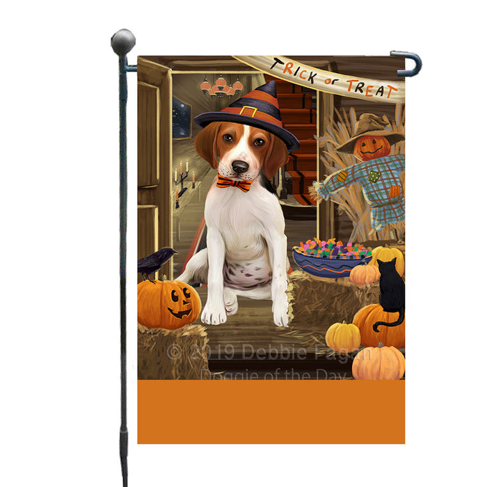 Personalized Enter at Own Risk Trick or Treat Halloween Treeing Walker Coonhound Dog Custom Garden Flags GFLG-DOTD-A59756