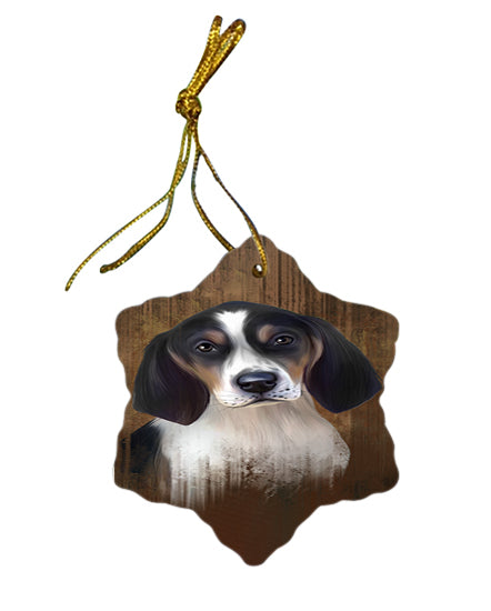 Rustic Treeing Walker Coonhound Dog Star Porcelain Ornament SPOR49576