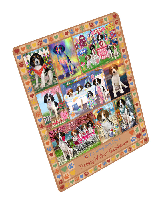 Love is Being Owned Treeing Walker Coonhound Dog Beige Small Magnet MAG76477