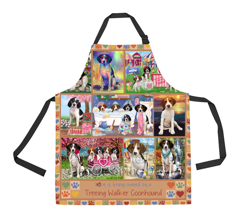 Love is Being Owned Treeing Walker Coonhound Dog Beige Apron