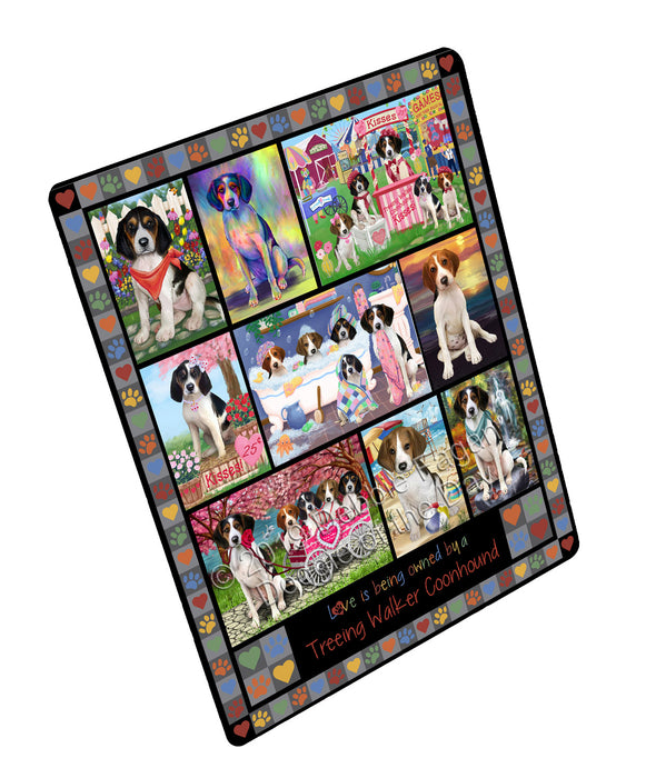 Love is Being Owned Treeing Walker Coonhound Dog Grey Mini Magnet MAG76935