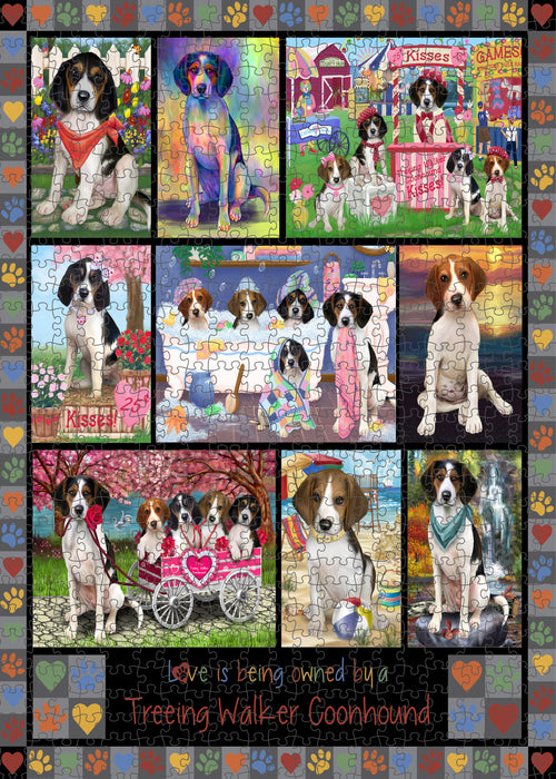 Love is Being Owned Treeing Walker Coonhound Dog Grey Puzzle with Photo Tin PUZL98688
