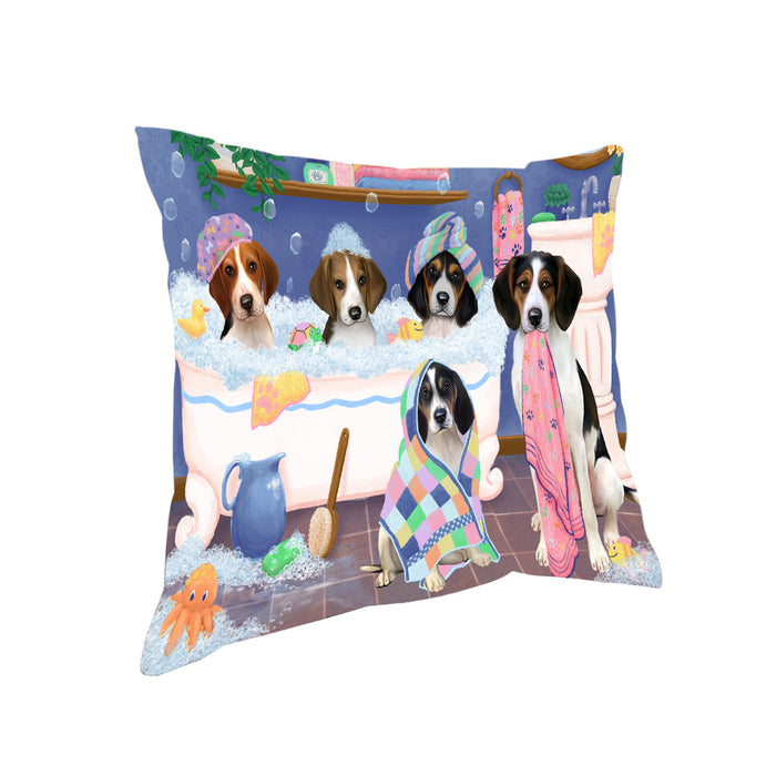 Rub A Dub Dogs In A Tub Treeing Walker Coonhounds Dog Pillow PIL81612