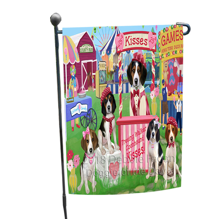 Carnival Kissing Booth Treeing Walker Coonhounds Dog Garden Flag GFLG56593