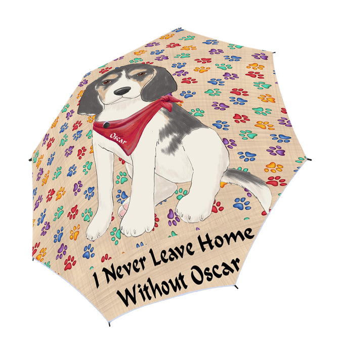 Custom Pet Name Personalized I never Leave Home Treeing Walker Coonhound Dog Semi-Automatic Foldable Umbrella