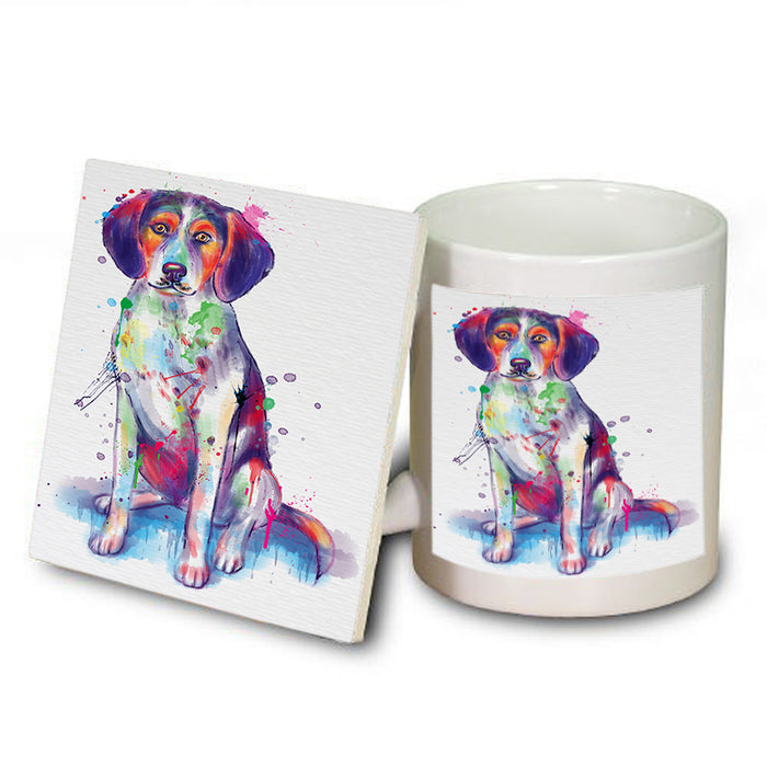 Watercolor Treeing Walker Coonhound Dog Mug and Coaster Set MUC57103