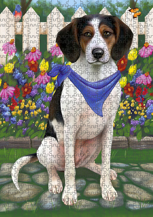 Spring Floral Treeing Walker Coonhound Dog Puzzle with Photo Tin PUZL54237