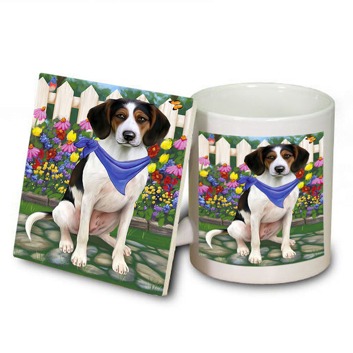Spring Floral Treeing Walker Coonhound Dog Mug and Coaster Set MUC52265