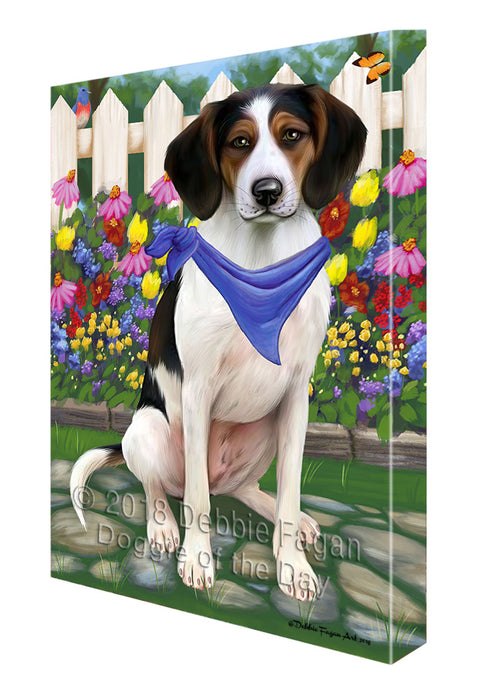 Spring Floral Treeing Walker Coonhound Dog Canvas Wall Art CVS67345