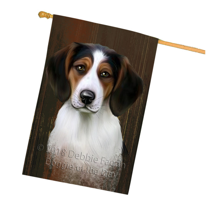 Rustic Treeing Walker Coonhound Dog House Flag FLG50514
