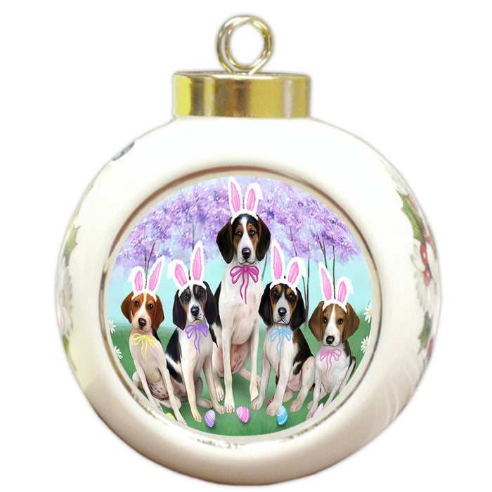 Treeing Walker Coonhounds Dog Easter Holiday Round Ball Christmas Ornament RBPOR49285