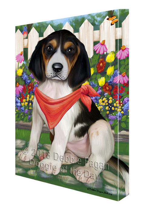 Spring Floral Treeing Walker Coonhound Dog Canvas Wall Art CVS67354