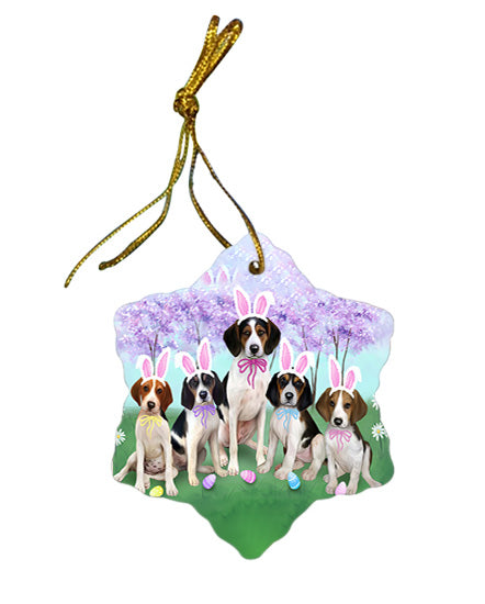 Treeing Walker Coonhounds Dog Easter Holiday Star Porcelain Ornament SPOR49277