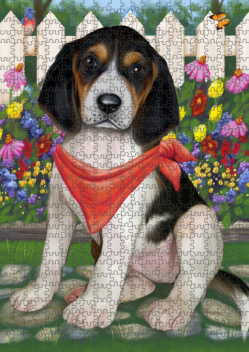 Spring Floral Treeing Walker Coonhound Dog Puzzle with Photo Tin PUZL54240