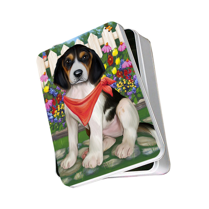 Spring Floral Treeing Walker Coonhound Dog Photo Storage Tin PITN51837