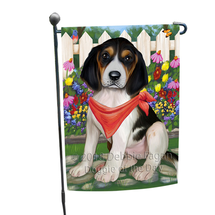 Spring Floral Treeing Walker Coonhound Dog Garden Flag GFLG50007