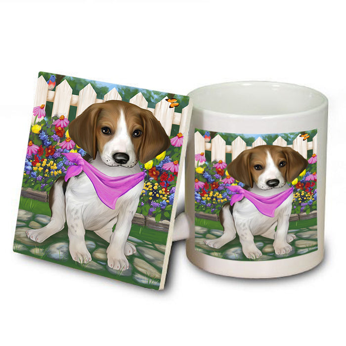 Spring Floral Treeing Walker Coonhound Dog Mug and Coaster Set MUC52267