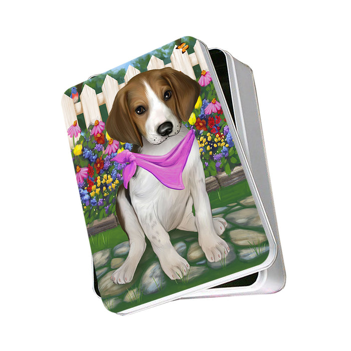 Spring Floral Treeing Walker Coonhound Dog Photo Storage Tin PITN51838