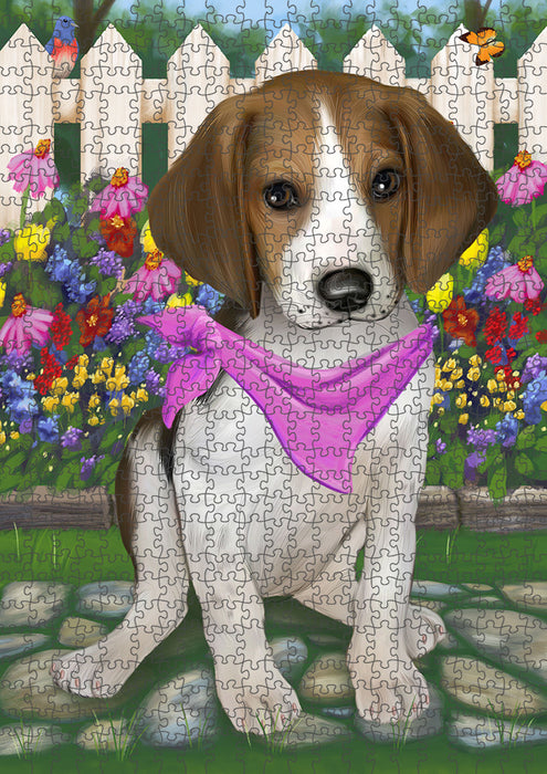 Spring Floral Treeing Walker Coonhound Dog Puzzle with Photo Tin PUZL54243