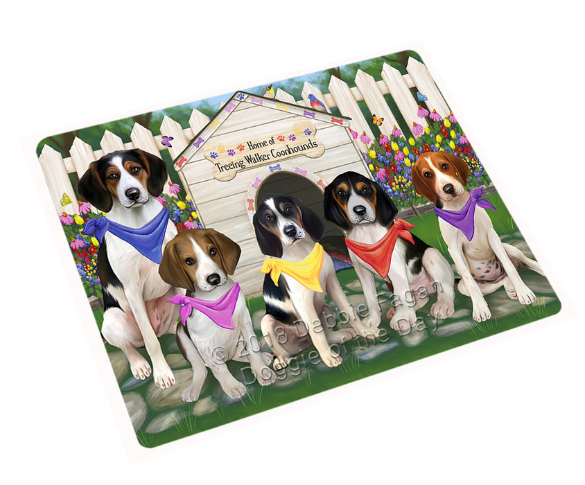 Spring Dog House Treeing Walker Coonhounds Dog Cutting Board C54273