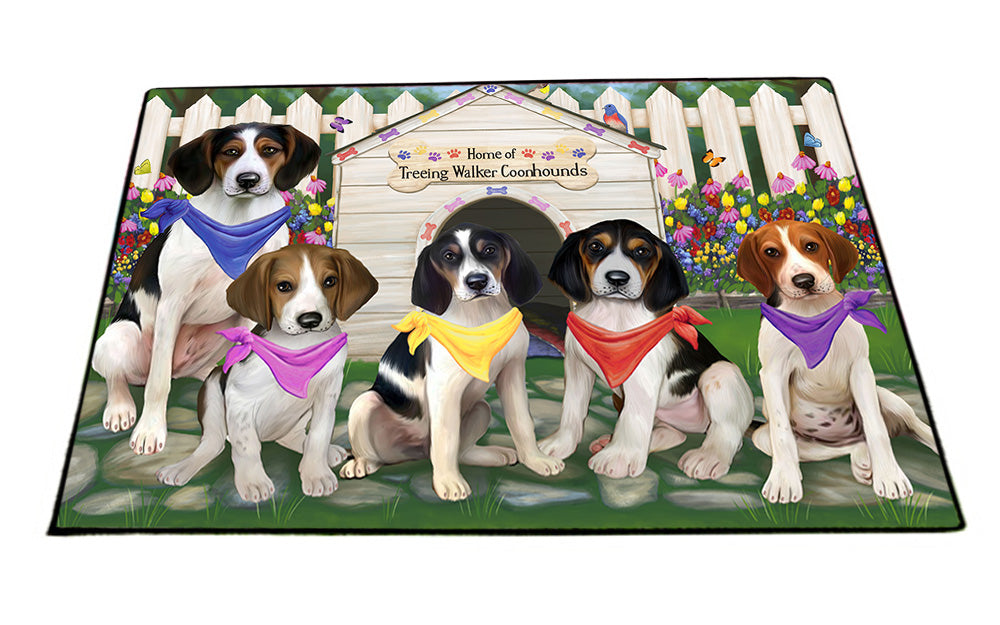Spring Dog House Treeing Walker Coonhounds Dog Floormat FLMS50334