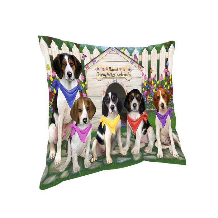 Spring Dog House Treeing Walker Coonhounds Dog Pillow PIL56396