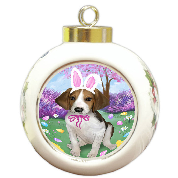 Treeing Walker Coonhound Dog Easter Holiday Round Ball Christmas Ornament RBPOR49287