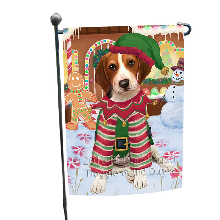 Christmas Gingerbread House Candyfest Treeing Walker Coonhound Dog Garden Flag GFLG57204