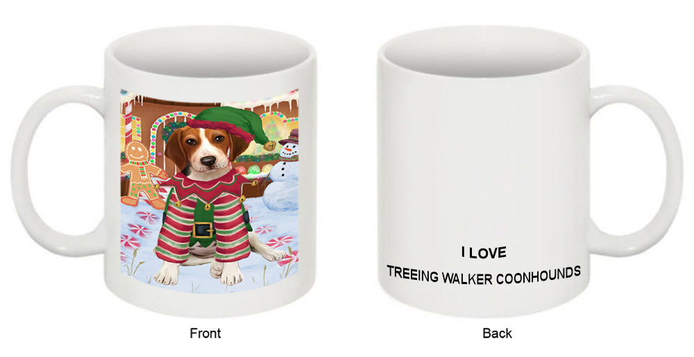 Christmas Gingerbread House Candyfest Treeing Walker Coonhound Dog Coffee Mug MUG51974