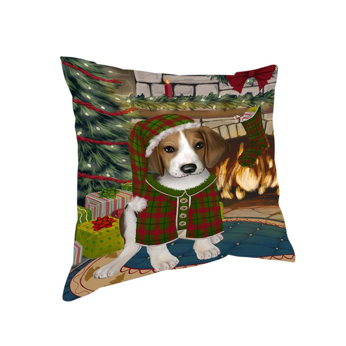 The Stocking was Hung Treeing Walker Coonhound Dog Pillow PIL71480