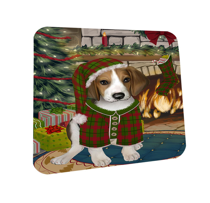 The Stocking was Hung Treeing Walker Coonhound Dog Coasters Set of 4 CST55596