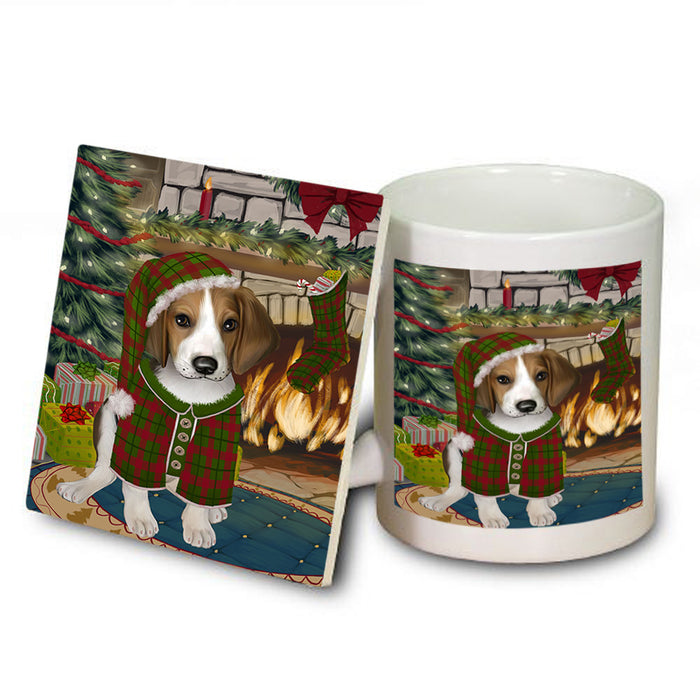 The Stocking was Hung Treeing Walker Coonhound Dog Mug and Coaster Set MUC55630
