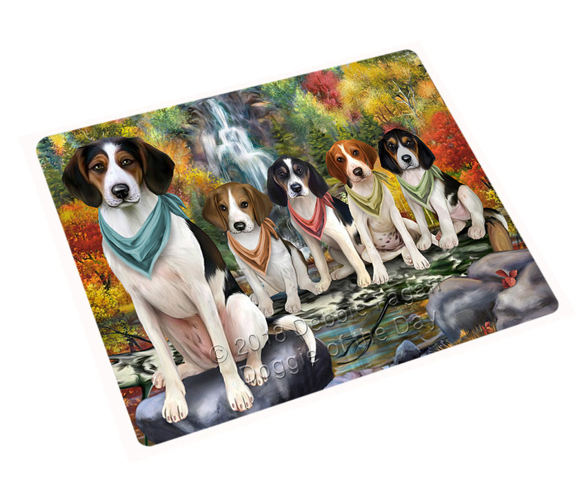 Scenic Waterfall Treeing Walker Coonhounds Dog Large Refrigerator / Dishwasher Magnet RMAG72306