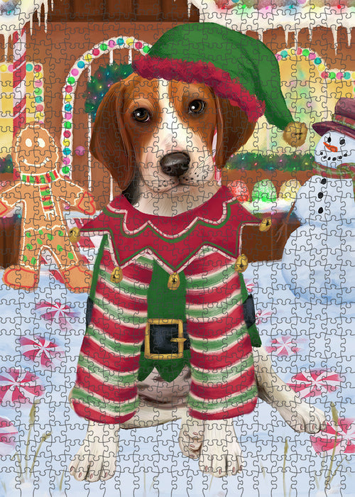 Christmas Gingerbread House Candyfest Treeing Walker Coonhound Dog Puzzle  PUZL94504
