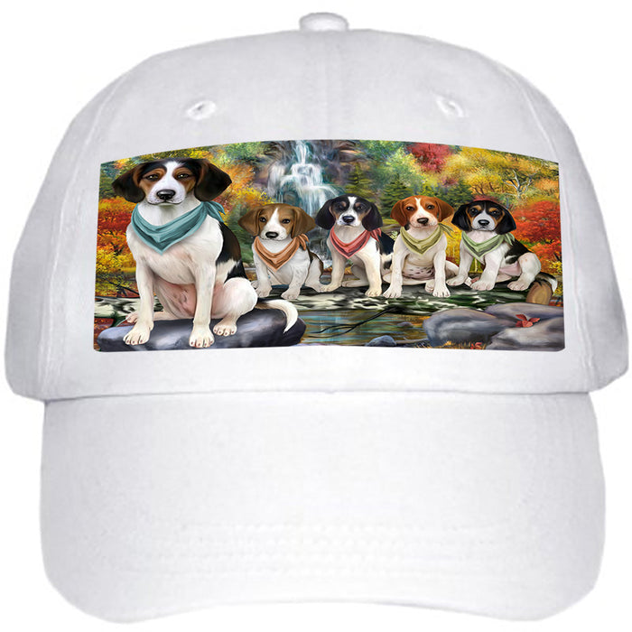 Scenic Waterfall Treeing Walker Coonhounds Dog Ball Hat Cap HAT59637