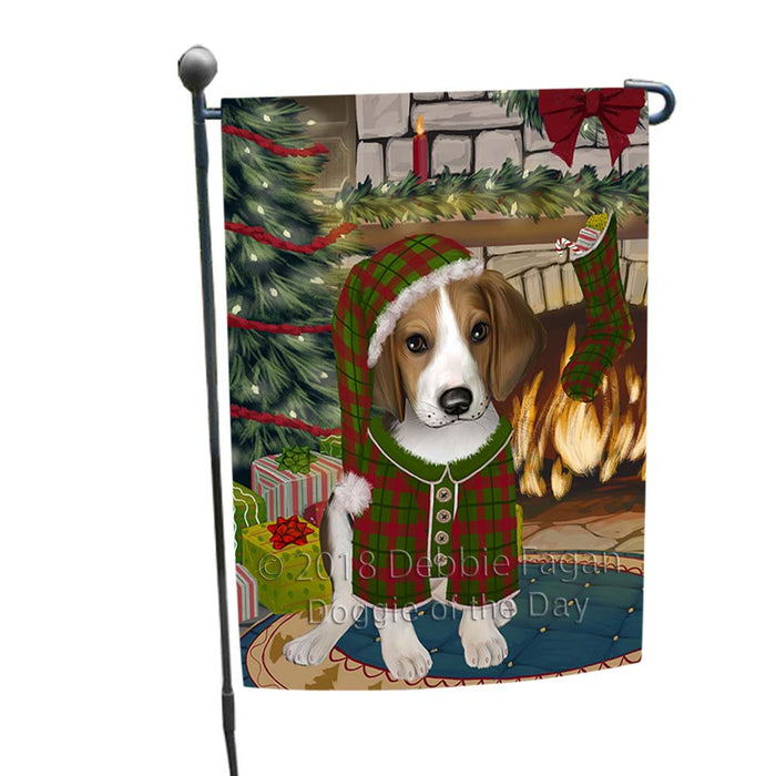 The Stocking was Hung Treeing Walker Coonhound Dog Garden Flag GFLG55931