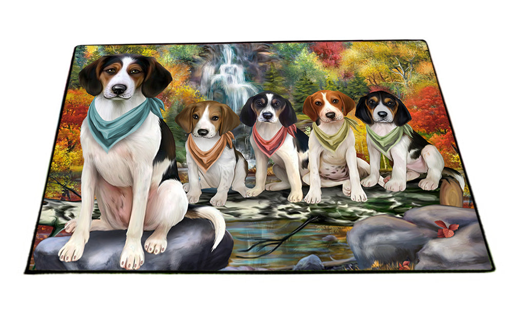 Scenic Waterfall Treeing Walker Coonhounds Dog Floormat FLMS51405